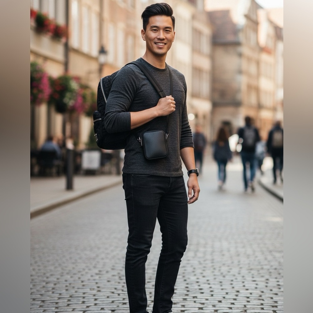 MARC JACOBS Quilted Nylon Backpack Black Large Laptop School Travel Bag - Picture 2 of 15